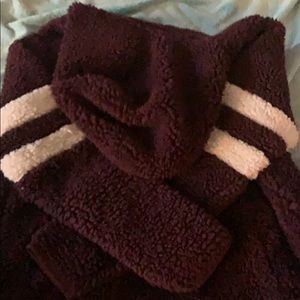 hooded long sleeve zip up